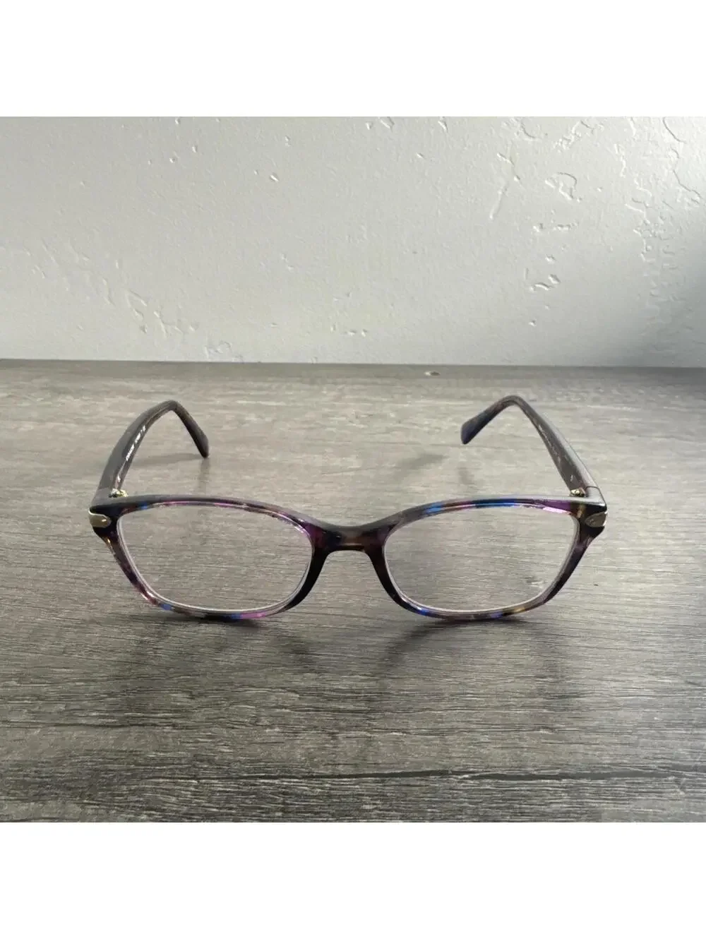 Coach Eyeglasses Hc6065 5288 Confetti Purple Rectangle FRAMES ONLY 51-17-135